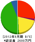 豊永建設 貸借対照表 2012年8月期