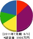 彦坂工業 貸借対照表 2011年7月期