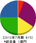 恵曽水工 貸借対照表 2012年7月期