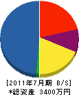 中村造園 貸借対照表 2011年7月期