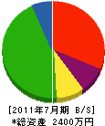 小林ポンプ店 貸借対照表 2011年7月期