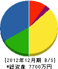 広沢組 貸借対照表 2012年12月期