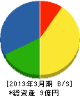 日本建設興業 貸借対照表 2013年3月期