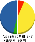 松井建設 貸借対照表 2011年10月期