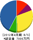 佐藤設備 貸借対照表 2012年4月期