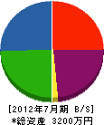 坂井電工社 貸借対照表 2012年7月期