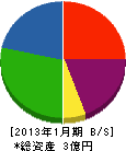 栃木冷暖工業 貸借対照表 2013年1月期