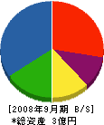 松福建設 貸借対照表 2008年9月期