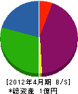 日本住宅管理サービス 貸借対照表 2012年4月期
