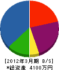 川東水道 貸借対照表 2012年3月期
