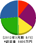 小田電気商会 貸借対照表 2012年3月期