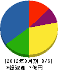 新日本緑地 貸借対照表 2012年3月期