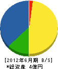 東陽道 貸借対照表 2012年6月期