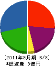 長崎テクノ 貸借対照表 2011年9月期