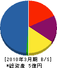 上野製作所 貸借対照表 2010年3月期