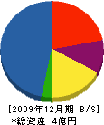 日本海舗道 貸借対照表 2009年12月期