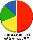 吉田電機 貸借対照表 2008年4月期
