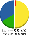 山元起業 貸借対照表 2011年5月期
