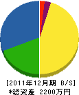 ヤマザキ電器商会 貸借対照表 2011年12月期