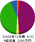 黒川造園 貸借対照表 2009年12月期