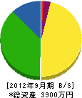 萩原建設 貸借対照表 2012年9月期