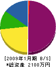 高田建設 貸借対照表 2009年1月期