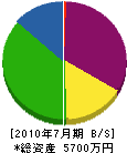 前田土木 貸借対照表 2010年7月期