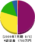 武田建設 貸借対照表 2009年7月期
