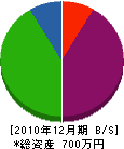 中嶋木工所 貸借対照表 2010年12月期