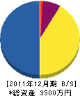 上松設備 貸借対照表 2011年12月期
