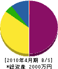 田村水道 貸借対照表 2010年4月期
