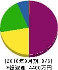 伊藤鉄工 貸借対照表 2010年9月期