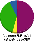 高田建設 貸借対照表 2010年8月期