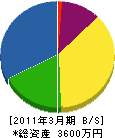 芹沢造園土木 貸借対照表 2011年3月期