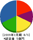 日本緑研 貸借対照表 2009年3月期