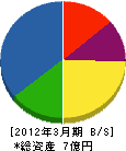 竹沢産業 貸借対照表 2012年3月期