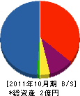 ケーアイ・シー 貸借対照表 2011年10月期
