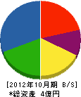 松田土木工業 貸借対照表 2012年10月期