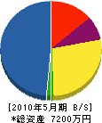 日昇土建 貸借対照表 2010年5月期