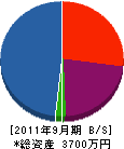 松崎電設 貸借対照表 2011年9月期