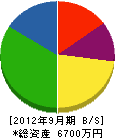 笠井組 貸借対照表 2012年9月期