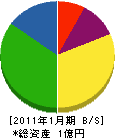高川電気商会 貸借対照表 2011年1月期