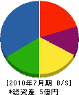 京谷電気 貸借対照表 2010年7月期