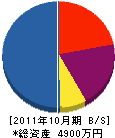 東亜ホーム 貸借対照表 2011年10月期
