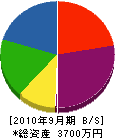 日東社 貸借対照表 2010年9月期