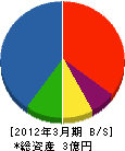 中島興業 貸借対照表 2012年3月期