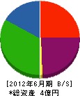 吉川工業 貸借対照表 2012年6月期