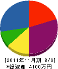 秋桜 貸借対照表 2011年11月期
