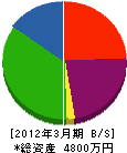 山庄 貸借対照表 2012年3月期