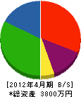 マルヨシ北沢産業 貸借対照表 2012年4月期